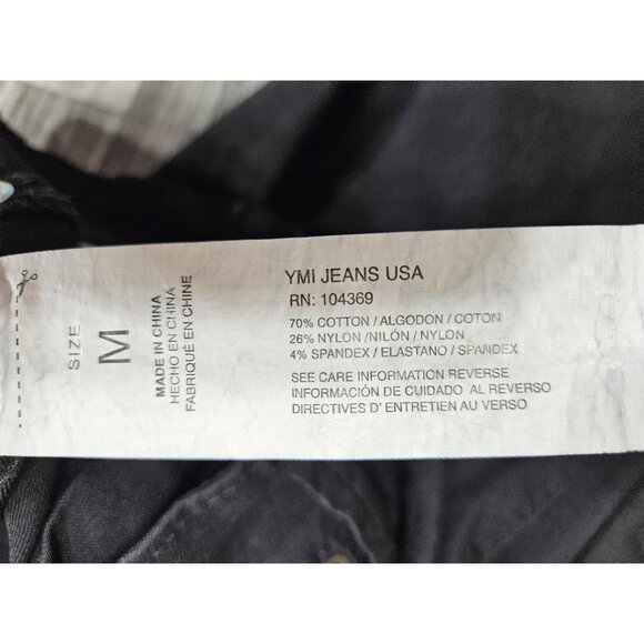 YMI Skinny Jeans Womens Medium Black Stretch Mid Rise 5 Pocket Pants - Picture 6 of 11